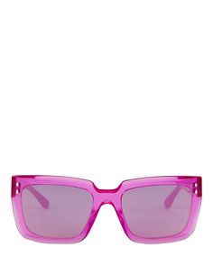 Fit for the statement-making type Isabel Marant's oversized square-frame Sophy sunglasses come sculpted from hot pink acetate that's sure to pair effortlessly with all-neutral and colorful looks alike. Slot them into your everyday rotation if you're daring enough. 100% UV protection.   Composition: acetate.   Measurements (in mm): 55-20-150.   Imported. Soft Leather Pouch, Sleeveless Chambray, Silk Wide Leg Pants, Halter Bralette, Crochet Wool, Acetate Sunglasses, Leather High Tops, Cotton Romper, Flare Leg Pants