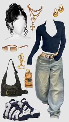 Hip Hop Outfit Ideas, Outfit Ideas 2000s, Tomboy Y2k, Outfit Ideas Tomboy, Outfit Hip Hop, 2000s Outfit Ideas, Tomboy Outfit Ideas, 2000s Outfit, Streetwear Outfit Ideas