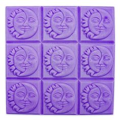 Sun and Moon Tray Soap - Milky Way Molds Nine Square, Balance Of Life, Yellow Crafts, Soap Making Process, Solstice Celebration, Heavenly Bodies, Winter Fragrance, The Sun And Moon, Candle Dye