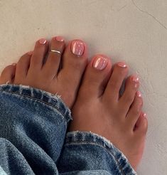 Orange Toe Nails Ideas, Aesthetic Nails 2024, Nagel Tips, Pink Nail Polish, Pink Nail, Neutral Nails, Classy Nails, Chic Nails