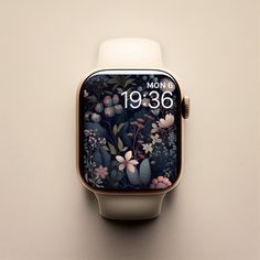 Floral Art Wallpaper, Wallpaper Feminine, Smartwatch Wallpaper, Floral Watches, Apple Watch Face, Watch Wallpaper, Flowers Watercolor, Apple Watch Faces, Smart Watches