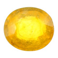 an oval yellow diamond on a white background