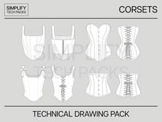 the technical drawing pack for corsets