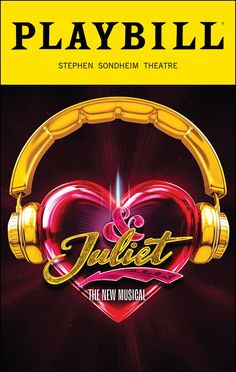 the poster for playbill with headphones on top of it and an image of a heart