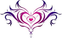 a heart shaped tattoo design on a white background