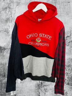 "Vintage 90's Custom Ohio State Brutus Buckeyes University  Rose Bowl Flannel Hoodie Crewneck Sweatshirt Size XL-XXL Size XXL  Measures 30\" pit to pit  x 27 length Meant to be oversized and comfy! Custom made piece 1/1 Great vintage shape Super Soft Made in USA Any questions feel free to reach out!" Ohio State Brutus, Brutus Buckeye, Flannel Hoodie, Rose Bowl, Ohio State Buckeyes, 1 Of 1, Ohio State, Crewneck Sweatshirt, Vintage 90s