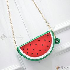 Bird in Bag - Charming Fruit-Inspired Crossbody Bag - Watermelon Lemon Design, Stylish Chain Shoulder Purse for Women Green Summer Shoulder Bag, Summer Green Shoulder Bag, Green Shoulder Bag For Summer, Hobo Bag Patterns, Watermelon And Lemon, Lemon Design, Womens Sling Bag, Purse For Women, Diy Supplies