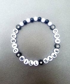 Cool Accessories Jewelry, Disney Kandi Bracelets, Bruno Mars Bracelet, Emo Clay Bead Bracelets, Grunge Clay Bead Bracelets, Beaded Bracelet Words, Scenecore Bracelets, Grunge Bracelet Ideas, Bracelet Ideas To Sell