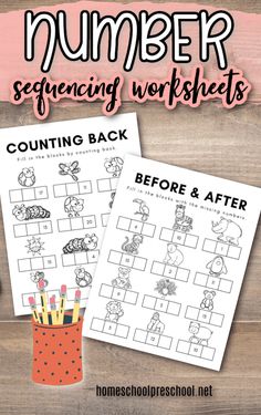 the printable worksheet for numbers and counting