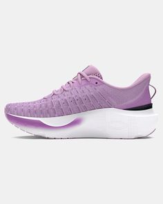 Women's UA Infinite Elite Running Shoes | Under Armour Purple Breathable Running Shoes For Errands, Under Armour Running Shoes With Cushioned Footbed, Dynamic Pink Running Shoes With Arch Support, Under Armour Athleisure Running Shoes With Boost Midsole, Under Armour Athleisure Running Shoes For Light Sports, Pink Running Shoes With Arch Support For Workout, Under Armour Athleisure Running Shoes, Pink Workout Running Shoes With Arch Support, Purple Running Shoes With Air Cushioning For Training