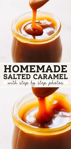 homemade salted caramel with step - by - step photos to make it taste like chocolate