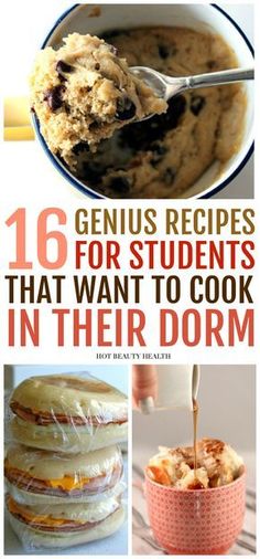 the top ten genius recipes for students that want to cook in their dorm