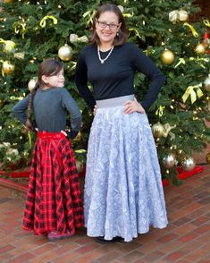 Want to make some gorgeous new WOVEN skirts for the holiday season? Or maybe just new skirts for everyday? Check out the new Mavis Circle Skirt patterns! There is an adult and a kid pattern or you can get both in a bundle for a great deal! The individual patterns and the Bundle are on sale through Sunday! #5outof4patterns #sewingpatterns #5oo4 #pdf #isew #sewcialists #handmadewardrobe #sewing #sew #sewingproject #fabric #sewingforkids #mommyandme #handmadeclothing #holidayoutfit #sewingpatte Kids Long Skirt, Kids Long Skirts, Maxi Skirt Pattern, Kids Maxi, Circle Skirt Pattern, Skirt Patterns, Handmade Wardrobe, Sewing For Kids, Circle Skirt