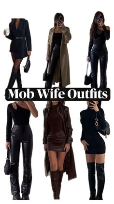 Mob wife outfits ideas, spring outfits mob wife Wife Outfits, Wife Style, Chic Winter Outfits, Winter Fashion Outfits Casual, Mob Wife, Everyday Fashion Outfits, Marchesa, Fall Fashion Outfits, Edgy Outfits