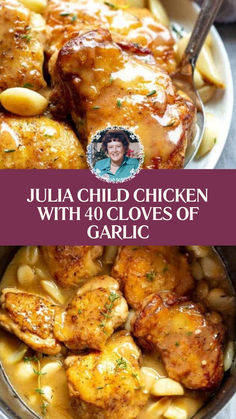 Julia Child Chicken With 40 Cloves Of Garlic Julia Childs Best Recipes, 40 Cloves Garlic Chicken, Coco Van Chicken Julia Child, Chicken With Forty Cloves Of Garlic, Julia Child Chicken Recipes, Chicken Chives Recipe, Garlic Lovers Chicken, Chicken 40 Cloves Garlic, Ina Garten 40 Cloves Garlic Chicken