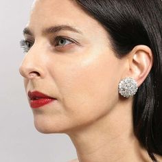 Luxury Cluster Wedding Earrings, Luxury Flower-shaped Diamond Earrings, Luxury Flower Diamond Earrings, Luxury Cluster Earrings For Wedding, Glamorous White Cluster Earrings For Formal Occasions, Luxury Brilliant Cut Flower Earrings For Wedding, Formal Sparkling Diamond White Cluster Earrings, Luxury Sparkling Flower Earrings For Wedding, Elegant Round Clip-on Cluster Earrings