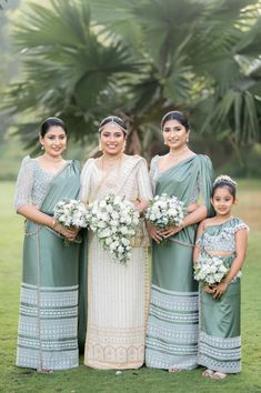 Kandiyan Bridesmaid, Wedding Entourage Dress, Bridesmaid Colours