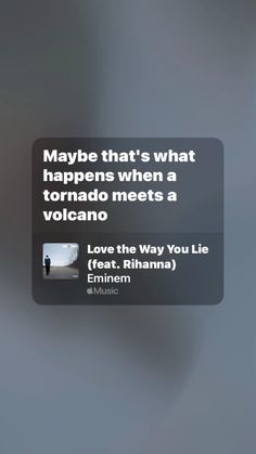 an image of someone's text message on their cell phone that says maybe that's what happens when a tornado meets a volcano