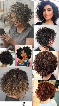 How To Curl Short Hair, Bangs Curly, Short Curly Haircuts, Medium Curly Hair Styles, Simple Retro, Haircuts For Curly Hair, Bridesmaid Hair Down