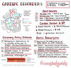 the heart diagram is shown on a piece of paper with words and diagrams about it