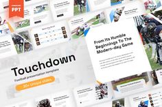 an image of a football game powerpoint presentation slider with lots of images on it