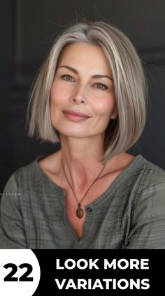 Refresh your hairstyle with 22 bob haircuts specifically designed for women over 60. These styles combine modern trends with classic elegance, suitable for every occasion.