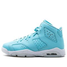 (GG) Air Jordan 6 Retro 'Pantone' 543390-407 (AJ6/SNKR) Casual Training Sneakers With Perforations, Mid-top Jordan Shoes For Sports With Perforations, Mid-top Jordan Shoes With Perforations For Sports, Sporty Jordan Shoes With Perforations For Sports, Blue Sports Sneakers With Perforations, Light Blue High-top Sneakers For Sports With Round Toe, Light Blue Jordan Sports Shoes With Round Toe, Sports Light Blue Jordan Shoes With Round Toe, Light Blue Jordan Shoes With Boost Midsole