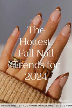 Fall Nails Designs 2024, Autumn Nails 2024 Trend, Nail Design Fall 2024, Nail For Brown Skin, Short Autumn Nails 2024 Trends, Autumn Manicure 2024, Nail Autumn Design, Nail Color Fall 2024, Fall Tip Nails