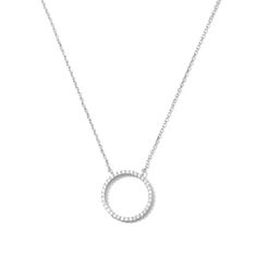 Experience the elegance and sparkle of the Bella Pave Circle Pendant. This beautiful necklace features an open pave circle design, plated in brass and adorned with sparkling cubic zirconia. The 16" chain with 2" extender allows for a customizable fit. Elevate any outfit with this luxurious piece. Circle Design, Beautiful Necklace, Circle Pendant, Gold Pendant, Beautiful Necklaces, Cubic Zirconia, Sparkle, Plating, Brass