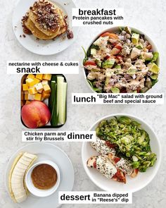 A Day Of Eating, Protein In Every Meal, How To Eat Protein With Every Meal, What To Eat In A Day, Gym Rat Meal Prep, Meal Prep For Gym Rats, Healthy Meal For Pregnant Women, Baked Chicken Parm