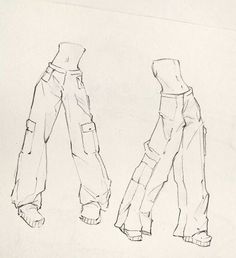 a drawing of two legs in pants and boots with one leg raised up to the side