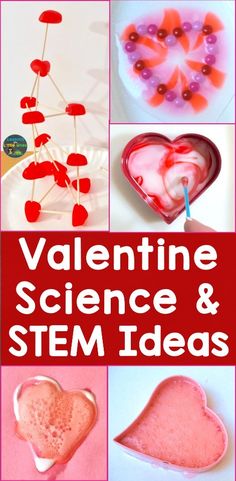 Valentine Science Experiments, Valentine Science, Valentine Stem Activities, Valentine Stem, Winter Stem, Science Valentines, O Block, Stem Activities For Kids, Stem Lesson