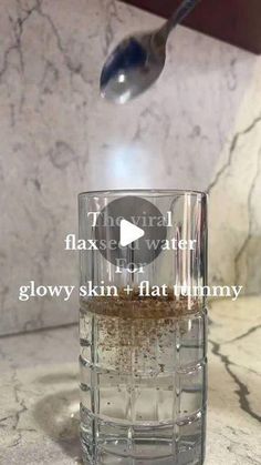 Flaxseed Water, Flax Seed Water, Toned Tummy, Water In The Morning, Health Guru, Hydrating Drinks, Morning Drinks, Stay Consistent, Glass Of Water