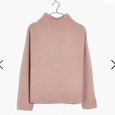 Madewell Sweater, New With Tags. Size Xl. Blush/Light Pink Color. Super Soft And Comfy. Navy Blue Sweatshirt, Yarn Sweater, Henley Sweater, Ribbed Turtleneck Sweater, Sweater Crop, Madewell Sweater, Yarn Sizes, Womens Turtleneck, Wool Turtleneck