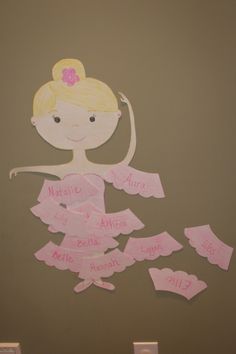 Pin the Tutu on the Ballerina Pin The Tutu On The Ballerina, Ballerina Games For Kids, Ballet Birthday Party Activities, Ballet 4th Birthday Party, Princess Ballerina Party, Ballet 3rd Birthday Party, Ballet Party Games, Ballerina 4th Birthday Party, Ballerina 5th Birthday Party