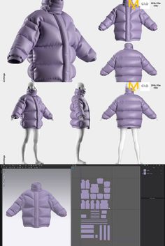 ArtStation - Streetwear Puffer Jacket #032 - Clo 3D / Marvelous Designer + OBJ / DIGITAL FASHION / HYPEBEAST / FUTURE FASHION  Game Assets Puffer Jacket Illustration, Streetwear Puffer Jacket, Technical Flats, Fashion Hypebeast, Clo 3d, Digital Fashion, Marvelous Designer, Future Fashion, Jacket Pattern