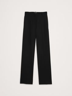 We cut this pant for a sleek and sharply-tailored fit, opting for a barely-there Hollywood waistband and darts at the back waist to create a clean look that's also ultra-comfortable.  For fabric, we reached for our Siena Italian wool—a customer favorite for its all-weather weight and hint of stretch.  High Rise Modern Straight: High rise (12") with a relaxed fit through the thighs and a straight leg.  Full length.  Fabric from Italy's Marzotto mill.  Responsible Wool Standard Certified: This global standard protects the sheep that supply the wool for this garment as well as the land they graze, working to make it better for the environment and the sheep.  Zip fly with hook-and-bar closure.  Front and back pockets.  Unlined.  High Rise Modern Straight: High rise (12") with a relaxed fit thr Sleek High-waisted Dress Pants For Formal Occasions, Sleek Tailored Wide Leg Pants, Sleek Full Length Pants With Welt Pockets, Sleek Stretch Pants With Straight Silhouette, Classic Full-length Office Pantsuit, Elegant Bottoms With Welt Pockets And Straight Silhouette, Classic Full-length Business Casual Pantsuit, Sleek Wide Leg Pants For Formal Occasions, Sleek Full-length Pants For Workwear