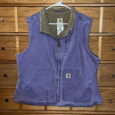 Pretty In Purple Vtg Carhartt Mock Neck Sherpa Lined Vest Is Perfect For Layering. Gorgeously Faded And Ready For Your Roll! Has 3 Outside Pockets (One Zippered) And Two Interior Pockets. Leave Your Purse At Home! Sanitized For Your Peace Of Mind. Drop Back For Extra Warmth. Carhartt Vest, Carhartt Jackets, Carhartt Womens, Carhartt Women, Sherpa Lined, Rodeo, Color Purple, Mock Neck, Work Wear