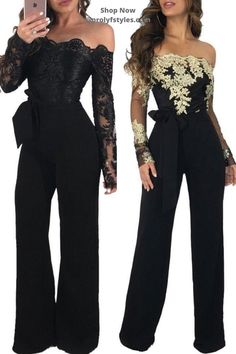 This versatile jumpsuit is suitable for many formal occasion. Elegant wide leg jumpsuit for cocktail fashion outfit | off shoulder jumpsuits for wedding | wide leg jumpsuit dressy| formal style jumpsuit | jumpsuit semi formal style| formal dinner outfit classy| formal dinner outfit for women #formalwear #womenstyles #cocktailoutfit #formaljumpsuits Semi Formal Outfits For Women Dinners, Patchwork Jumpsuit, Dress Jumpsuit, Colorful Jumpsuit, Off Shoulder Jumpsuit, Casual Rompers, Blue Jumpsuits, Red Jumpsuit, Lace Patchwork