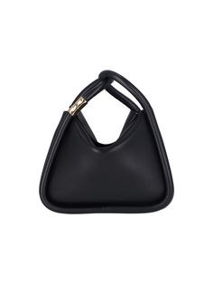 Boyy 'Wonton 25' handbag in black leather with two top handles, gold metal detail, removable shoulder strap, single inner compartment. Composition: 100% Leather Boyy Bag, Chloe Purses, Metal Detail, Woman Bags Handbags, Black Shoulder Bag, Gorgeous Bags, Shopping Tote, Black Handbags, Luxury Retail