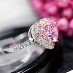 This set is exquisite and it would make a romantic gift! It is beautiful Pink CZ surrounded by sparkling white CZ and set in solid 925 sterling silver, and it's so affordable. Choose the individual pieces or save the most and purchase the set. All proceeds from your purchase will be used to help rescued animals get the love and care they need. Thank you for shopping with us! Cubic Zirconia Heart Ring For Mother's Day Gift, Mother's Day Gift Cubic Zirconia Heart Ring, Mother's Day Gift Heart Ring With Cubic Zirconia, Heart-shaped Cubic Zirconia Rings For Mother's Day, Valentine's Day Gift Rings With Cubic Zirconia, Silver Heart Ring For Proposal On Valentine's Day, Sterling Silver Heart Ring For Valentine's Day Proposal, Pink Halo Setting Jewelry For Valentine's Day, Pink Heart-shaped Jewelry For Proposal