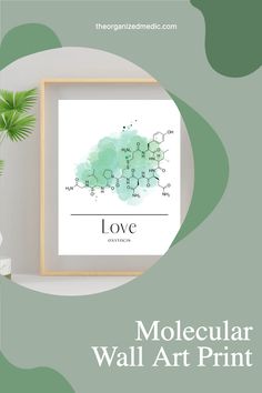 a poster with the words love and formulas on it, in front of a green background