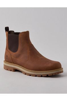 Full-grain leather upper/Breathable mesh linings made with 50% PET/Leather footbed/Exclusive anti-fatigue comfort technology for all day comfort Shoes Boots Timberland, Mens Outfitters, Chelsea Boot, Full Grain Leather, Boy Fashion, Chelsea Boots, Women's Jeans, American Eagle Outfitters, American Eagle