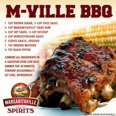 an advertisement for a barbecue restaurant with ribs and corn on the cob