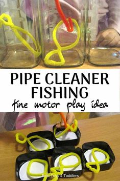 the pipe cleaner fishing game is fun for kids to play with and learn how to use it