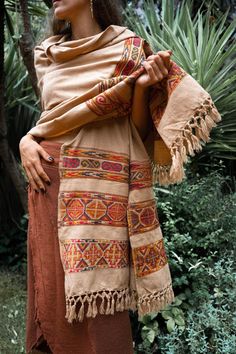 This ethnic hippie coverup/scarf is perfect to keep you warm while winter season. The dimensions are 105 x 215 cm. The embroidery process is done by hand and gives this organic tribal look.  For more similar products visit my shop : https://keralua.etsy.com ༶ ༶ ༶ ༶ ༶ ༶ ༶ ༶ ༶ ༶ ༶ ༶ ༶ ༶ ༶ ༶ ༶ ༶ ༶ ༶ ༶ ༶ ༶ ༶ ༶ ༶ ༶ ༶ ≫ MATERIAL  Mixed fibers / Wool  ༶ ༶ ༶ ༶ ༶ ༶ ༶ ༶ ༶ ༶ ༶ ༶ ༶ ༶ ༶ ༶ ༶ ༶ ༶ ༶ ༶ ༶ ༶ ༶ ༶ ༶ ༶ ༶ ≫ FITTING / CARE  Our product is presented in one size and the dimension is 105 x 215 cm Our orga Natural Clothing, Wool Shawl, Scarf Set, Himalayan, Winter Season, Winter Scarf, Camouflage, Shawl, Portugal