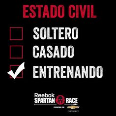 a black background with red and white check boxes on it that says, estad civil soltero casao entrenando