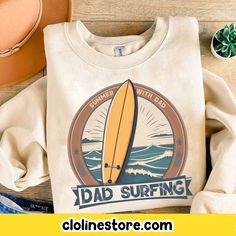 Do NOT buy here Get it on website: clolinestore (dot) com If you are looking for a Shirt for yourself or a gift for a loved one, our store is the perfect place to help you do it. Cotton Graphic Print Sweatshirt For Surfing, Father's Day Casual Graphic Sweatshirt, Casual Graphic Print Sweatshirt For Father's Day, Best Dad Ever Shirt, Best Dad Shirt, Summer Sweatshirt, Surf Shirt, Gift For Father, Best Dad Ever