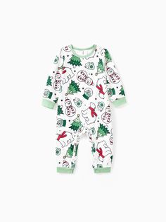 Celebrate Christmas with your family wearing these matching pajamas, featuring a festive print of Christmas tree, snow globe, snowman and polar bear.
* Please add each size separately to your shopping cart.
* Piece of product: each size comes with 1 set of pajamas (1 top + 1 bottom), or 1 romper, or 1 pet bandana 
* Product features: flame-resistant, with drawstring and pockets for adults' pajamas
* Fabric characteristics: soft and comfortable for sleepwear 
* Neckline: round 
* Sleeves: long 
* Style: matching Christmas pajamas set 
* Fit: moderate 
* Length: moderate 
* Source of goods: imported 
* Supplier: PatPat Globe Snowman, Pattern Pants, Matching Christmas Pajamas, Christmas Pajama Set, Allover Pattern, Pajamas Sets, Matching Family Pajamas, Family Christmas Pajamas, Family Photo Outfits