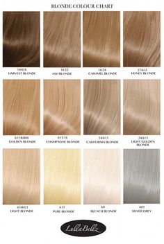 Blond Shades Of Hair, Light Sandy Blonde Hair, Going From Blonde To Brown, Hair Colour Chart, Champagne Blond, Blonde Hair Color Chart, Cosmo School, Champagne Blonde Hair